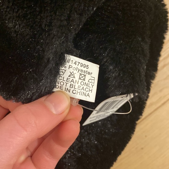 Cute black plush infinity scarf. Tags on. Never worn. - Picture 3 of 3